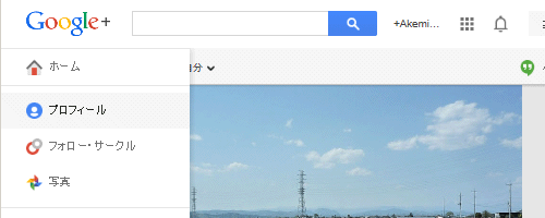 Google+　プロフィールページ